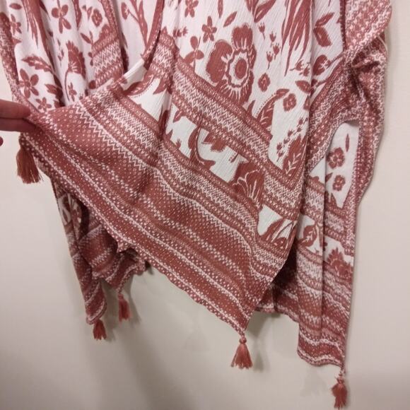 Vince Camuto Lightweight Kimono Wrap Summer Cardigan Beach Coverup Novelty Bird - Picture 6 of 11